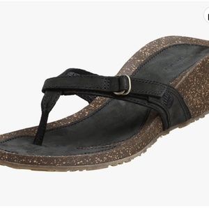 TEVA Ventura 4219 Cork Wedge Charcoal/Black/Brown Sandal Thong Flip Flop 10